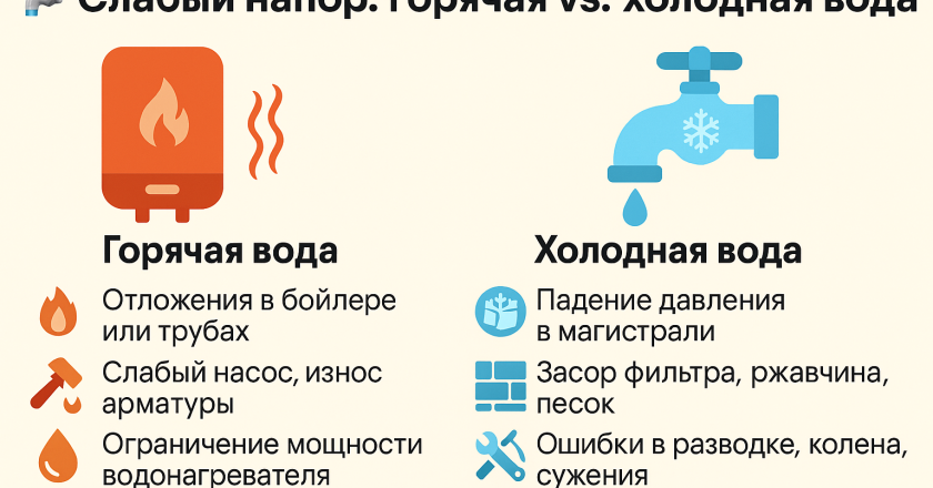 Что делать, если нет воды или слабый напор