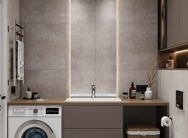 Дизайн ванной комнаты со стиральной машиной: советы и идеи